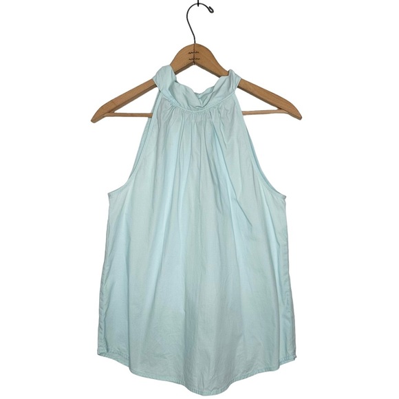 J. Crew | Light Blue Tie Neck Halter Tank Top Size 2 - Picture 1 of 8